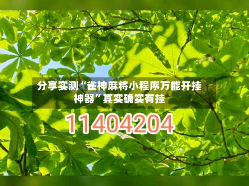 分享实测“雀神麻将小程序万能开挂神器”其实确实有挂-第1张图片