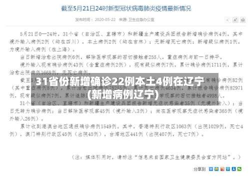 31省份新增确诊22例本土4例在辽宁(新增病例辽宁)-第1张图片