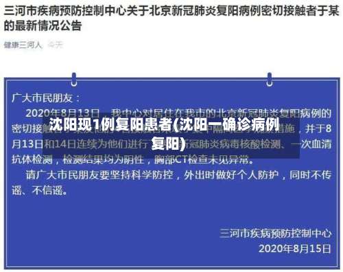 沈阳现1例复阳患者(沈阳一确诊病例复阳)-第1张图片