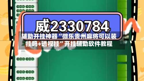 辅助开挂神器“微乐贵州麻将可以装挂吗+透视挂	”开挂辅助软件教程-第2张图片