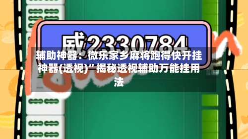 辅助神器：微乐家乡麻将跑得快开挂神器(透视)”揭秘透视辅助万能挂用法-第2张图片