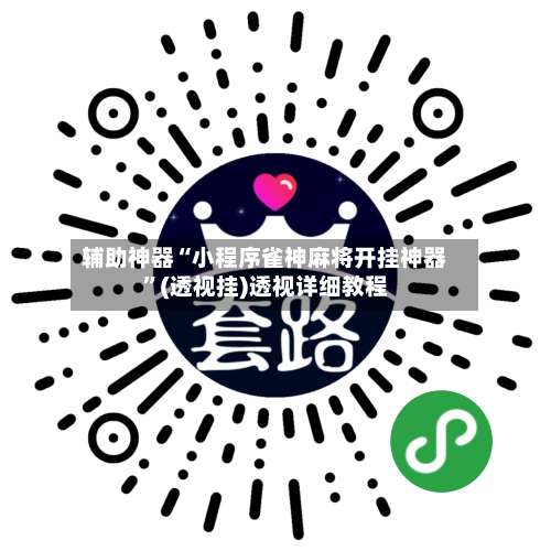 辅助神器“小程序雀神麻将开挂神器”(透视挂)透视详细教程-第3张图片