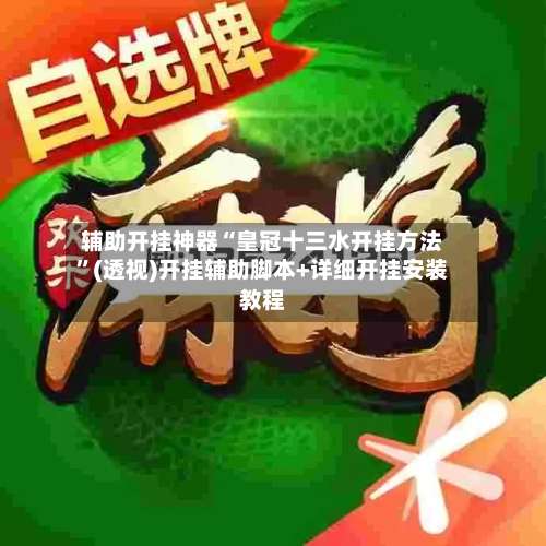 辅助开挂神器“皇冠十三水开挂方法”(透视)开挂辅助脚本+详细开挂安装教程-第1张图片