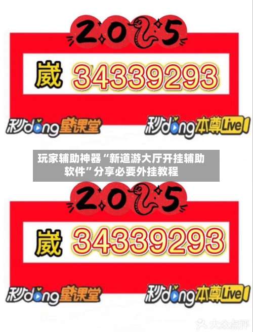 玩家辅助神器“新道游大厅开挂辅助软件”分享必要外挂教程-第1张图片