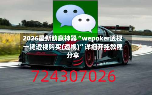 2026最新助赢神器“wepoker透视一键透视购买(透视)”详细开挂教程分享-第1张图片