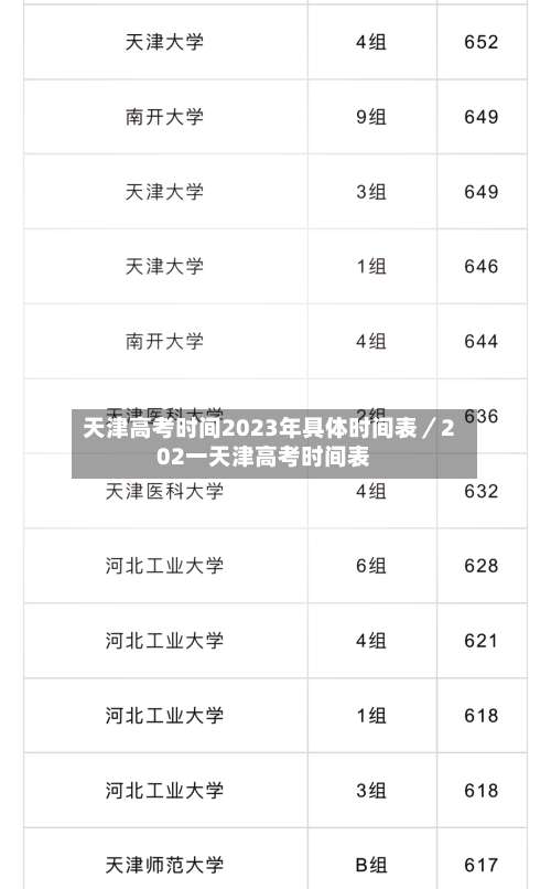 天津高考时间2023年具体时间表／202一天津高考时间表-第1张图片