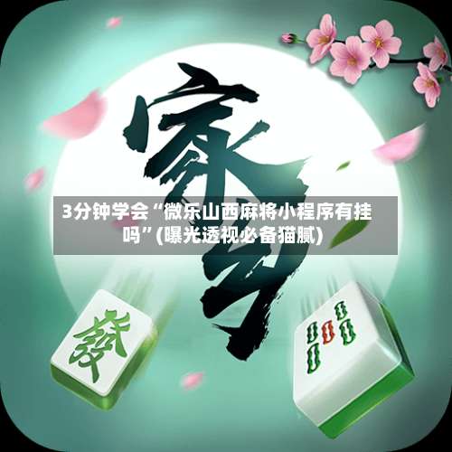 3分钟学会“微乐山西麻将小程序有挂吗”(曝光透视必备猫腻)-第1张图片