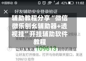 辅助教程分享“微信微乐刨幺辅助器+透视挂”开挂辅助软件教程-第1张图片