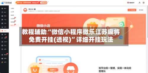 教程辅助“微信小程序微乐江苏麻将免费开挂(透视)	”详细开挂玩法-第2张图片