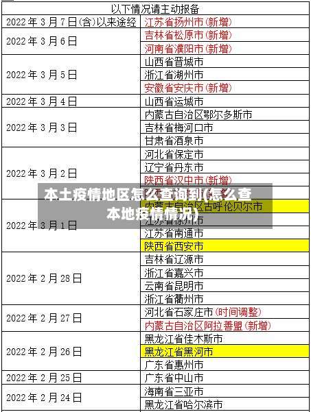 本土疫情地区怎么查询到(怎么查本地疫情情况)-第2张图片