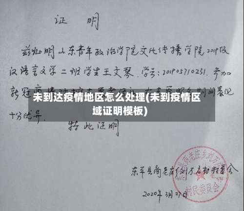未到达疫情地区怎么处理(未到疫情区域证明模板)-第1张图片