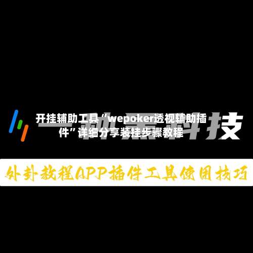 开挂辅助工具“wepoker透视辅助插件”详细分享装挂步骤教程-第1张图片