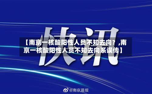 【南京一核酸阳性人员不知去向？,南京一核酸阳性人员不知去向系误传】-第1张图片