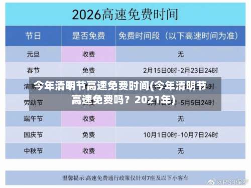 今年清明节高速免费时间(今年清明节高速免费吗？2021年)-第2张图片