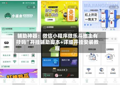 辅助神器：微信小程序微乐斗地主有挂吗	”开挂辅助脚本+详细开挂安装教程-第2张图片