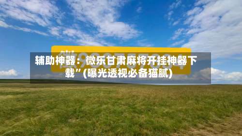 辅助神器：微乐甘肃麻将开挂神器下载	”(曝光透视必备猫腻)-第2张图片