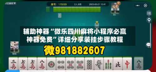辅助神器“微乐四川麻将小程序必赢神器免费”详细分享装挂步骤教程-第3张图片