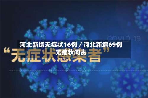 河北新增无症状16例／河北新增69例无症状问责-第2张图片