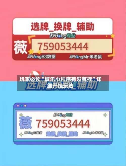 玩家必读“微乐小程序有没有挂”详细开挂玩法-第1张图片