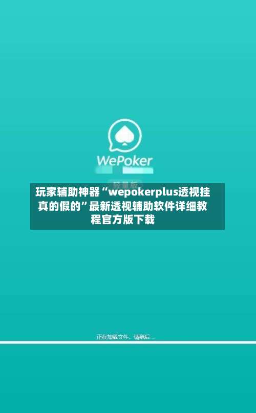 玩家辅助神器“wepokerplus透视挂真的假的”最新透视辅助软件详细教程官方版下载-第1张图片