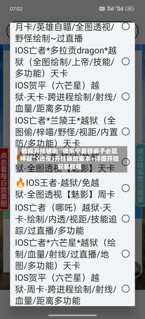 教程开挂辅助“微乐宁夏捉麻子必赢神器”(透视)开挂辅助脚本+详细开挂安装教程-第2张图片