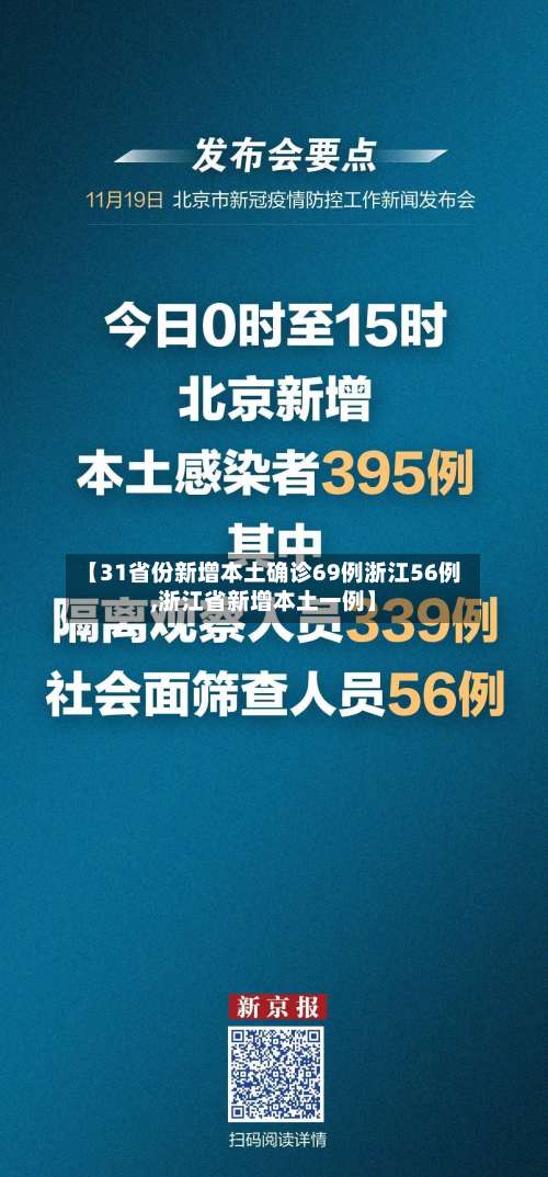 【31省份新增本土确诊69例浙江56例,浙江省新增本土一例】-第1张图片