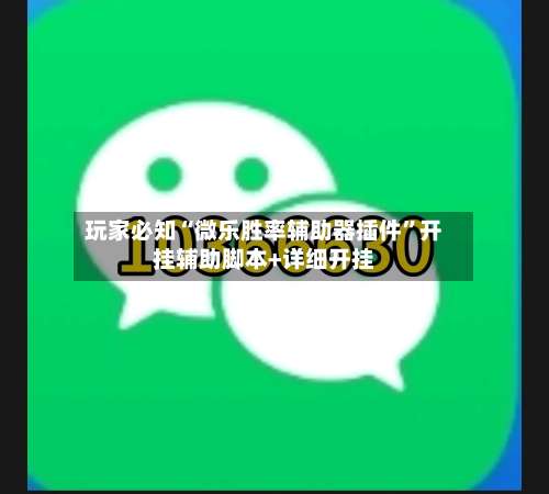 玩家必知“微乐胜率辅助器插件”开挂辅助脚本+详细开挂-第1张图片