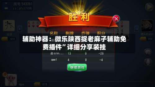 辅助神器：微乐陕西捉老麻子辅助免费插件”详细分享装挂-第1张图片