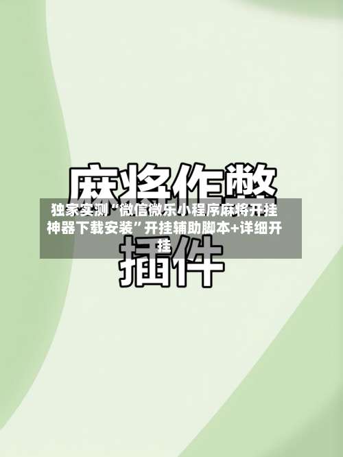 独家实测“微信微乐小程序麻将开挂神器下载安装	”开挂辅助脚本+详细开挂-第3张图片