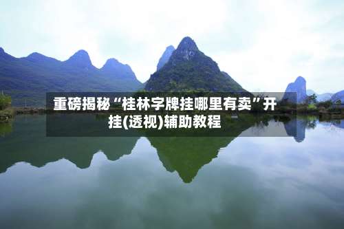 重磅揭秘“桂林字牌挂哪里有卖	”开挂(透视)辅助教程-第1张图片