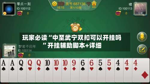 玩家必读“中至武宁双扣可以开挂吗”开挂辅助脚本+详细-第1张图片