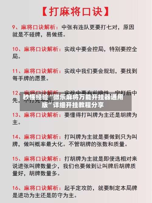 秒懂经验“微乐麻将万能开挂器通用版”详细开挂教程分享-第2张图片