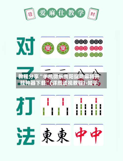 教程分享“手机微乐贵阳捉鸡麻将开挂神器下载”(详细透视教程)-知乎-第1张图片