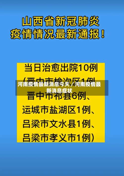 河南疫情最新消息今天／河南疫情最新消息症状-第1张图片