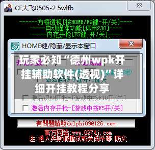 玩家必知“德州wpk开挂辅助软件(透视)”详细开挂教程分享-第1张图片