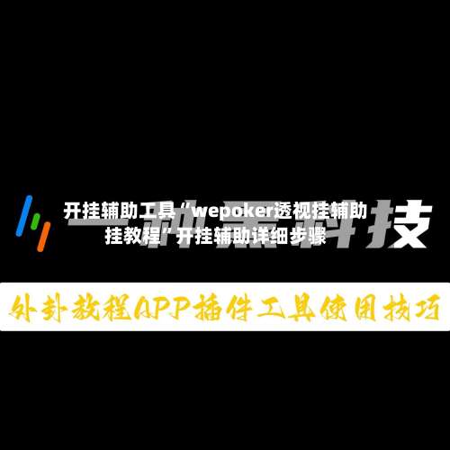 开挂辅助工具“wepoker透视挂辅助挂教程”开挂辅助详细步骤-第1张图片