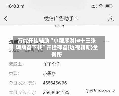 万能开挂辅助“小程序财神十三张辅助器下载”开挂神器{透视辅助}全揭秘-第2张图片
