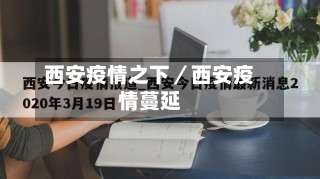 西安疫情之下／西安疫情蔓延-第1张图片
