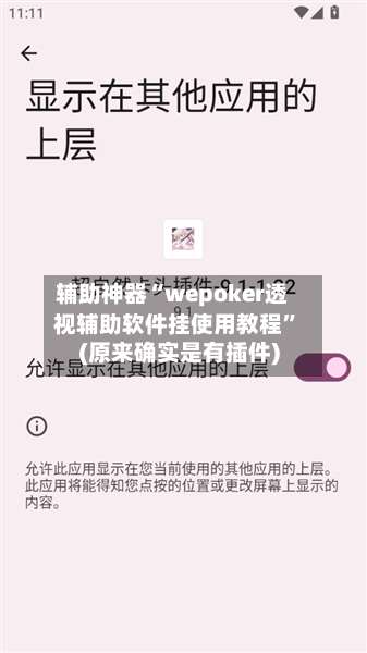 辅助神器“wepoker透视辅助软件挂使用教程”(原来确实是有插件)-第1张图片