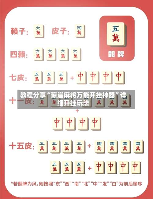 教程分享“琼崖麻将万能开挂神器	”详细开挂玩法-第3张图片