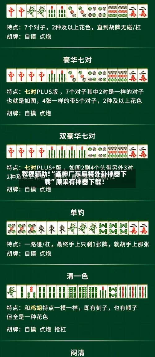 教程辅助!“雀神广东麻将外卦神器下载”原来有神器下载！-第3张图片