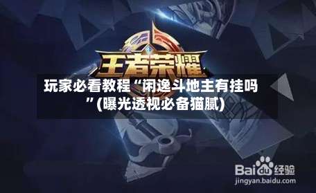 玩家必看教程“闲逸斗地主有挂吗	”(曝光透视必备猫腻)-第1张图片