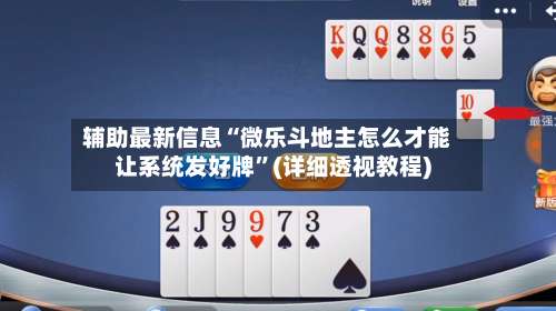 辅助最新信息“微乐斗地主怎么才能让系统发好牌”(详细透视教程)-第2张图片