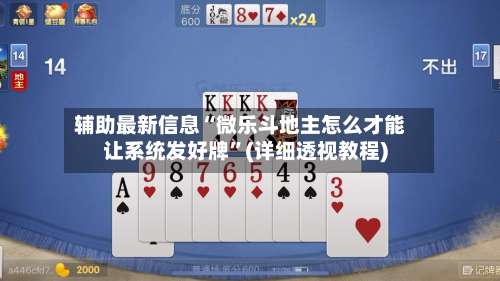 辅助最新信息“微乐斗地主怎么才能让系统发好牌	”(详细透视教程)-第1张图片