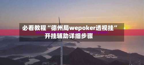 必看教程“德州局wepoker透视挂	”开挂辅助详细步骤-第2张图片