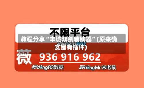 教程分享“丰城双剑辅助器”(原来确实是有插件)-第2张图片