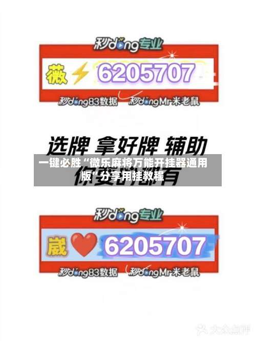 一键必胜“微乐麻将万能开挂器通用版”分享用挂教程-第2张图片