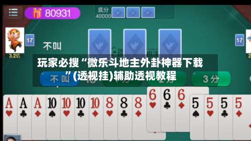 玩家必搜“微乐斗地主外卦神器下载”(透视挂)辅助透视教程-第2张图片