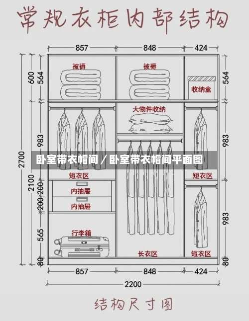 卧室带衣帽间／卧室带衣帽间平面图-第1张图片