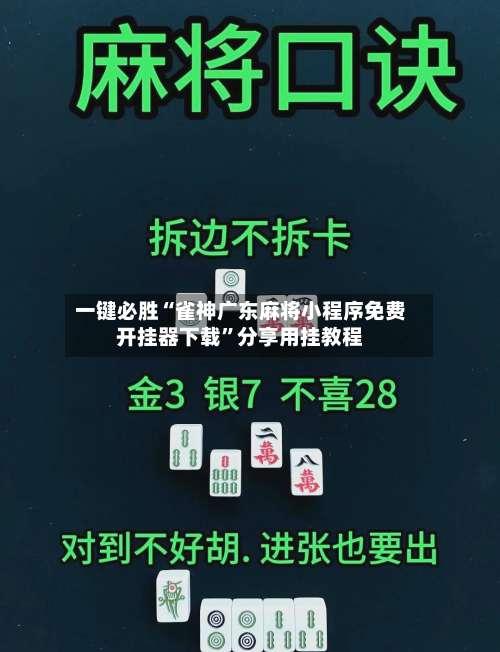 一键必胜“雀神广东麻将小程序免费开挂器下载”分享用挂教程-第2张图片
